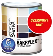 Farba na detské ihrisko BAKRYLEX MAT 0,7 ČERVENÁ
