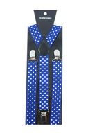 Elegantné bodkované traky, chrpa modrá Elegantné bodkované traky, chrpa modrá