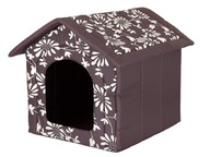 HOBBYDOG domček BUDA Bronz s kvetmi 63x60x70cm - S5