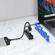 USB-A hub, 4 porty USB 3.1, aktívny, 10 W Unitek