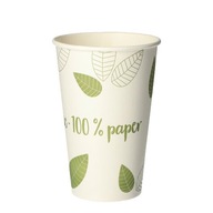 100% EKO papierové poháre, 350 ml, 50 ks.