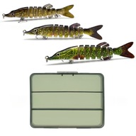 SET 3 ks voblerov na šťuky, nástrahy, lomená krabička, 12,5cm, 18,8g SET 3 ks voblerov na šťuky, nástrahy, lomená krabička, 12,5cm, 18,8g