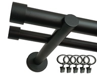 Dvojitá záclonová tyč BLACK LOFT Fi25+19/250cm žabky Dvojitá záclonová tyč BLACK LOFT Fi25+19/250cm žabky