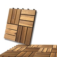 Terasová plošina akáciová drevená 30x30cm 10 ks