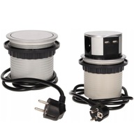 Nábytková zásuvka zapustená do vrchnej časti 3x230V 2xUSB Nábytková zásuvka zapustená do vrchnej časti 3x230V 2xUSB