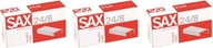 Sax 24/8 medené sponky 1000ks medené x 3 Sax 24/8 medené sponky 1000ks medené x 3