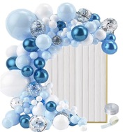 XXL BALÓN GIRLAND BALÓNY BIELE MODRÉ STRIEBORNÉ ROK STARÉ KRSTNÉ PRIJÍMANIE XXL BALÓN GIRLAND BALÓNY BIELE MODRÉ STRIEBORNÉ ROK STARÉ KRSTNÉ PRIJÍMANIE