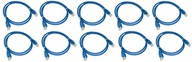Kábel UTP cat.6, RJ45, 0,5 m, modrý. 10 ks Kábel UTP cat.6, RJ45, 0,5 m, modrý. 10 ks