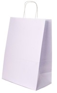 Biele papierové vrecká 30x17x42cm, veľká kapacita, 100 ks