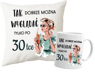 Vankúš + hrnček darček 30. NARODENINY PRE ŽENU Vankúš + hrnček darček 30. NARODENINY PRE ŽENU