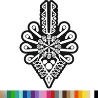 Dekoratívna nálepka na stenu PARZENICA GÓRALSKA FOLK 44x66 Dekoratívna nálepka na stenu PARZENICA GÓRALSKA FOLK 44x66