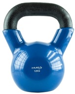 Vinylom potiahnutý liatinový kettlebell HMS KNV12 12 kg