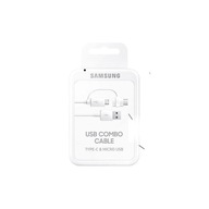MicroUSB+USB-C kábel Samsung EP-DG930DW bielo/biely