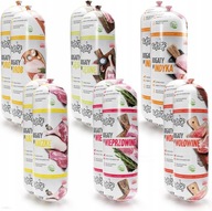 Mokré krmivo pre psov 70% mäso, mix príchutí: klobása, tyčinka, paštéta 12x 900g