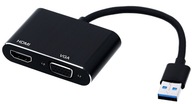 KONVERTOR USB 3.0 na HDMI + VGA ADAPTÉR HERNÝCH KARTY KONVERTOR USB 3.0 na HDMI + VGA ADAPTÉR HERNÝCH KARTY