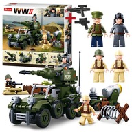 Bloky TANK SPG GUN Jeep +LEGO ZBRANE