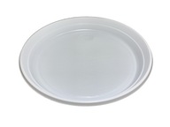 Jednorazový biely plastový tanier, 100 kusov