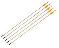 Šípy, drevený šíp do luku, SET 5 kusov Šípy, drevený šíp do luku, SET 5 kusov