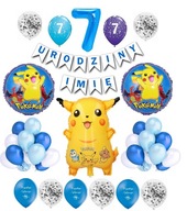 Sada Pokemon Pikachu Balloons 7 narodeniny + meno Sada Pokemon Pikachu Balloons 7 narodeniny + meno