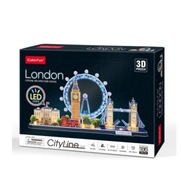 3D PUZZLE LONDON CITYLINE LED L532H CUBIC FUN 2053