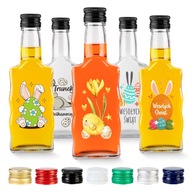 5x WAVE Fľaše 200 ml VIANOČNÉ POTLAČE na tinktúry, víno, likér + uzávery 5x WAVE Fľaše 200 ml VIANOČNÉ POTLAČE na tinktúry, víno, likér + uzávery
