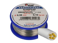 Cín s tavivom 0,56mm - 100g - CYNEL - SN60Pb40 Cín s tavivom 0,56mm - 100g - CYNEL - SN60Pb40