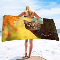 Plážová osuška Cat print s mikrovláknom Plážová osuška Cat print s mikrovláknom