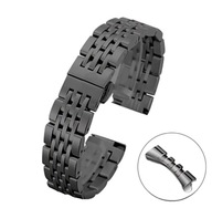 20 mm čierny oceľový celohodinový náramok 20 mm čierny oceľový celohodinový náramok