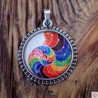 Medailónový náhrdelník MANDALA Špirála zlatého rezu Medailónový náhrdelník MANDALA Špirála zlatého rezu