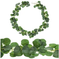 Girlanda z listov eukalyptu, zelená, 180 cm, svadobná výzdoba, hostie, 1 ks Girlanda z listov eukalyptu, zelená, 180 cm, svadobná výzdoba, hostie, 1 ks