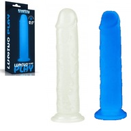 Svietiace v tme dildo 21 cm s prísavkou