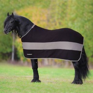 Flísový koberec Horsenjoy Jasmine čierno-sivý 155cm