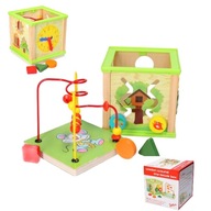 Montessori edukačná kocka Labirynt Sorter ŁA28p Montessori edukačná kocka Labirynt Sorter ŁA28p
