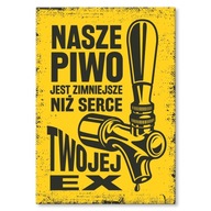 Plechový darčekový plagát do baru, reštaurácie, pivovaru, nápis Naše PIVO Plechový darčekový plagát do baru, reštaurácie, pivovaru, nápis Naše PIVO