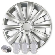 4x Universal Delta silver 14 krytky + hliníkové krytky ventilov