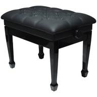 HM X10 / 1 NBKN konferenčný stolík čierny lesk, čierna koženka