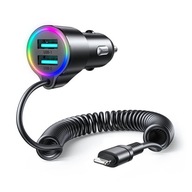 Rýchla autonabíjačka Joyroom 3 v 1 s káblom Lightning 1,5 m 17 W Rýchla autonabíjačka Joyroom 3 v 1 s káblom Lightning 1,5 m 17 W
