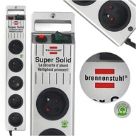 Predlžovací kábel Power Strip Silver 5 zásuviek 2,5 kábel CE certifikát Predlžovací kábel Power Strip Silver 5 zásuviek 2,5 kábel CE certifikát