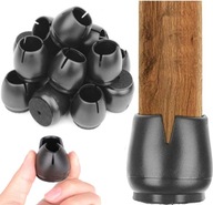 16x ČIERNE GUMENÉ POTAHY NA NÔŽKY NÁBYTOKOVÉ STOLIČKY PLSTENÉ POTAHY 17-21mm 16x ČIERNE GUMENÉ POTAHY NA NÔŽKY NÁBYTOKOVÉ STOLIČKY PLSTENÉ POTAHY 17-21mm