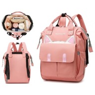 Taška, organizér do kočíka, ruksak pre mamičku, ružový PLM11R