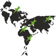 Nálepka na stenu mapa sveta 70 cm + fixky Nálepka na stenu mapa sveta 70 cm + fixky