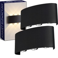 2x LED nástenné fasádne svietidlo Vonkajšie záhradné nástenné svietidlo UP DOWN hliník 2x LED nástenné fasádne svietidlo Vonkajšie záhradné nástenné svietidlo UP DOWN hliník
