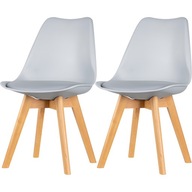 Sada 2 moderných jedálenských stoličiek Sara v šedej farbe