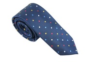 FAREBNÉ BODKY Matná pánska kravata, kvalita PREMIUM, námornícka modrá