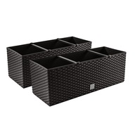 2x balkónový kvetináč so systémami DRTC500 umbra 2x balkónový kvetináč so systémami DRTC500 umbra