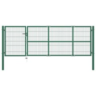 Plotová brána so stĺpikmi, 350 x 100 cm, oceľ Plotová brána so stĺpikmi, 350 x 100 cm, oceľ