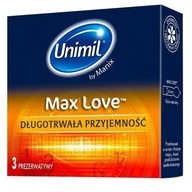 UNIMIL MAX LOVE kondómy odďaľujúce ejakuláciu 3