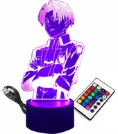 3D LED lampa Levi Attack on Titan, 16 farieb 3D LED lampa Levi Attack on Titan, 16 farieb