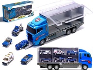 Transportér, TIR nákladné auto, odpaľovacie zariadenie + kovové policajné autá