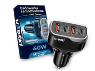 RÝCHLA NABÍJAČKA DO AUTO 4xUSB 40W PRE TEL RÝCHLA NABÍJAČKA DO AUTO 4xUSB 40W PRE TEL